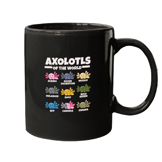 Axolotls Pet of The World Mexican Walking Fish Salamander Kawaii Mugs