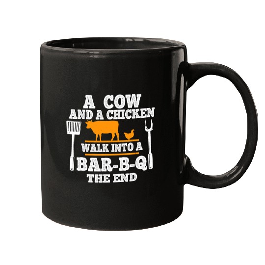 Chicken Pet Barbecue Grilling BBQ Lovers BBQ Party Cow Mugs