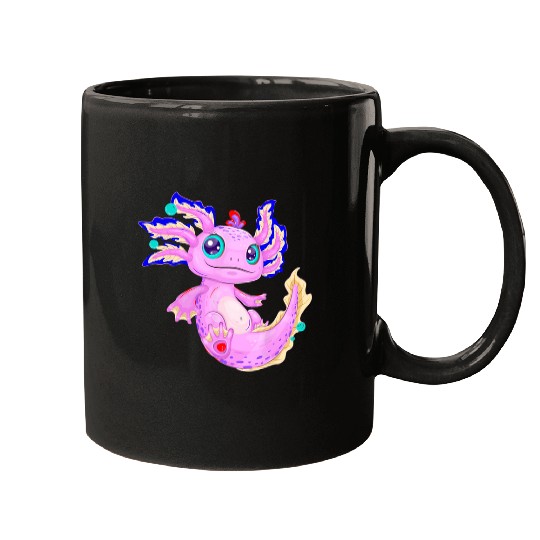 Axolotls Pet Pastel Funny Axolotls Kawaii Anime Salamander Mugs