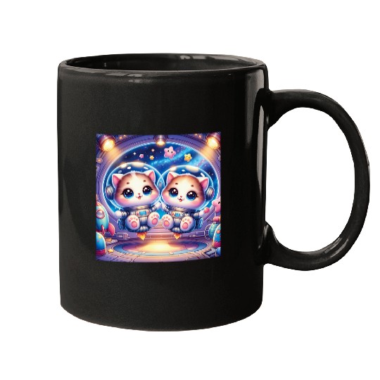 Cats Space Galaxy Cute For Girls Women Astronaut Kittens Cat Mugs