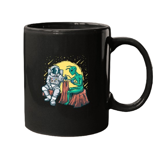 Aliens UFO Inking Astronaut Ink Funny Tattoo Artist Mugs
