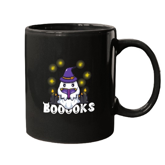 Book Fun Funny Cute ghosts Booooks Reading Teacher Librarian Halloween Mugs