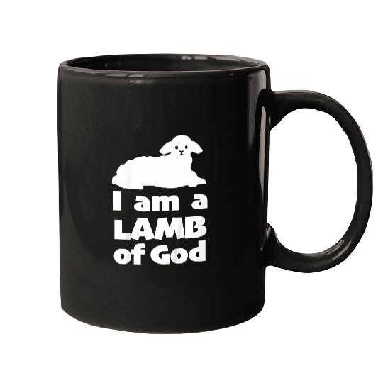 Sheep Pet Kids I am a Lamb of God Kids Mugs