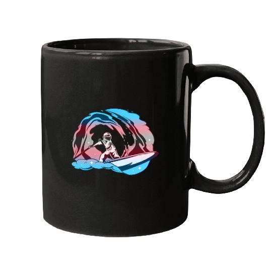 Astronaut Job Transgender Surfing Astronaut Transsexual Trans Pride 1 Mugs