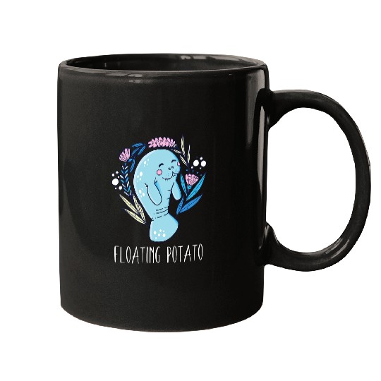 Manatee Pet Floating Potato manatee marine life 8 Mugs