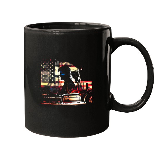 Truck Fun American Big Rigs Diesel Truck Driver 43 Mugs