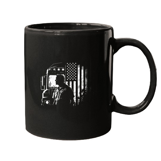 Truck Fun American Big Rigs Diesel Truck Driver 71 Mugs