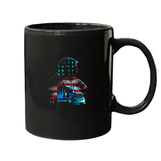 Truck Fun American Big Rigs Diesel Truck Driver 42 Mugs