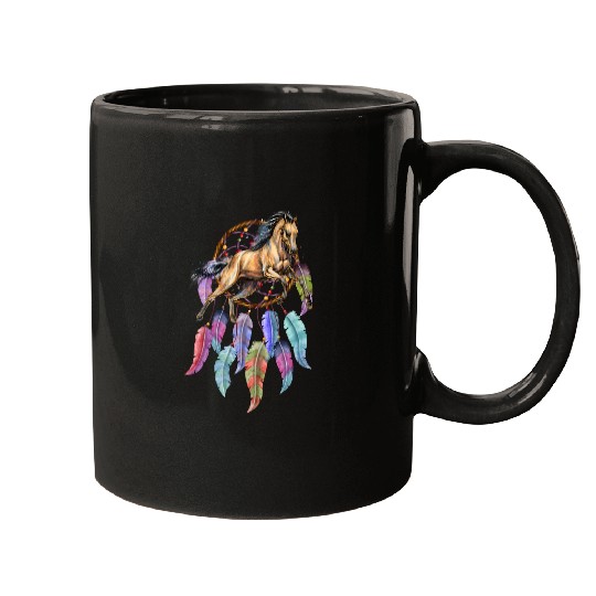 Horse Pet Women Girls Beautiful Dreamcatcher Horse Spiritual Mugs