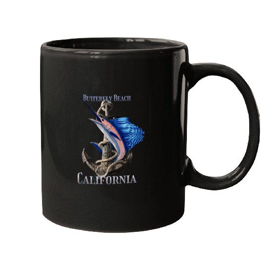 Fishing Fun Butterfly Beach californias swordsfish Marlin Ocean Fishing Mugs