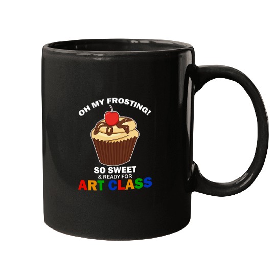 Art Class Back to School Cupcake Funny Cute Girls Artist Mugs
