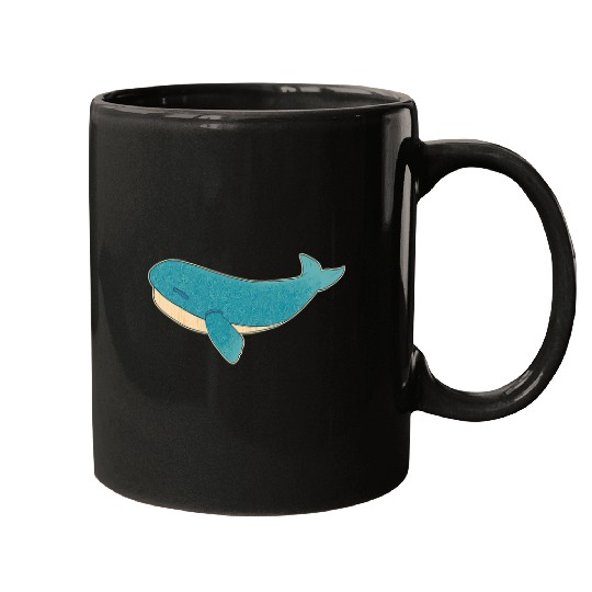 Whale Pet Vintage Underwater Animal Sea Life Marine Illustration Mugs