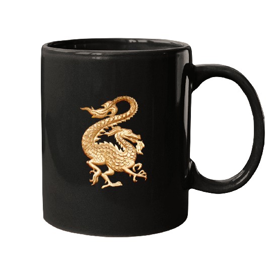 Dragon Pet Chinese Dragon Retro Dragon Grunge Aesthetic Vaporwave Mugs