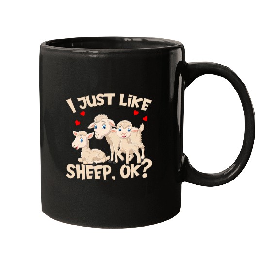 Sheep Pet Ich Mag Halt Simple Sheep Ok Shepherd Lamb 1 Mugs