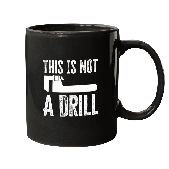 Woodworker Job This Is Not A Drill Hammer Construction Worker Mugs