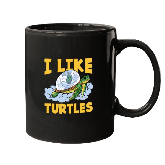 Turtle Pet I like Turtles Sea Ocean Earth Day Cute Tortise Lover Mugs