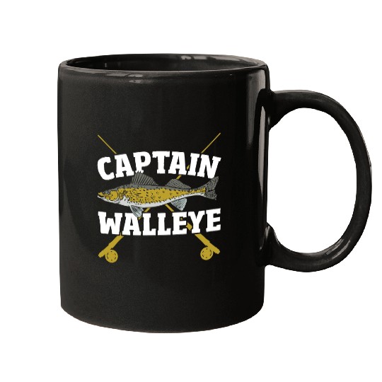 Fishing Fun Captain Walleye Fishing Hunting Mugs