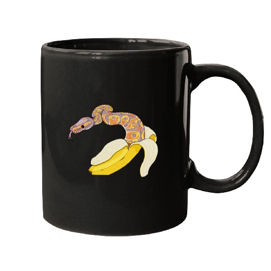 Python Pet Banana Ball Python Snake Reptile Herpetologist Ophiology 1 Mugs