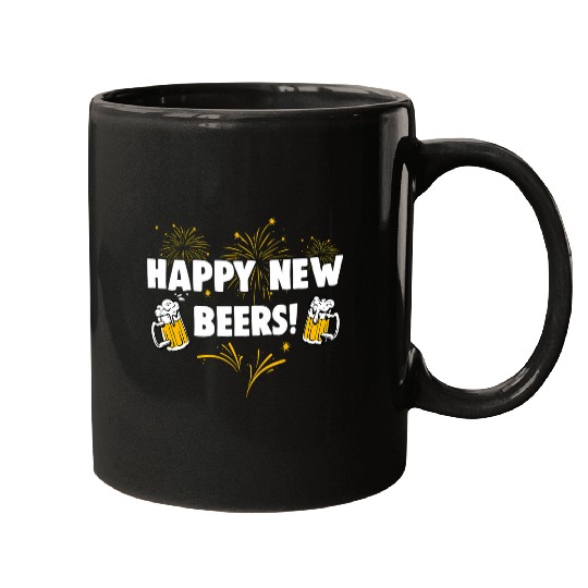 Beer Fun Happy New Beers New Year NYE Party Funny New Years Eve Mugs
