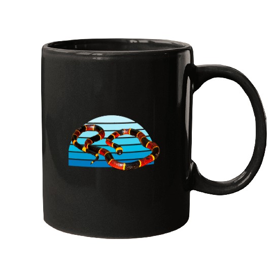 Snake Pet Texas Snake Coral Red Yellow Black Retro for Men Women Kids Mugs