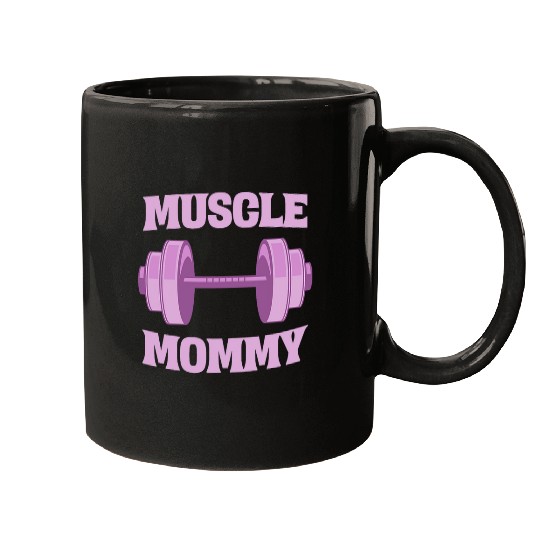 Muscle Mommy Bodybuilder Weightlifting Fitness Gym Workout Mugs