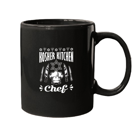 Hanukkah Passover Kosher Kitchen Chef Israel Jew Jewish Mugs