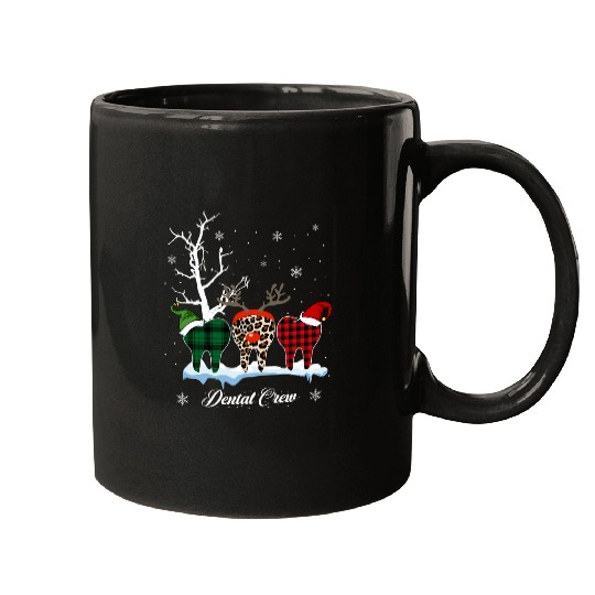 dentists Job Christmas Dental Crew Funny Teeth Santa Reindeer Elf dentists Mugs