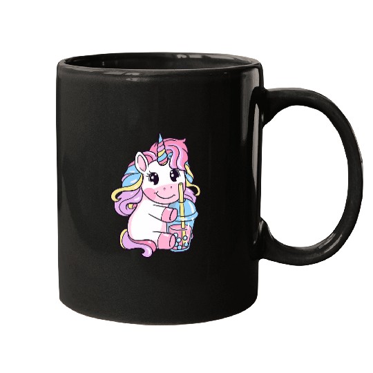Unicorn Pet Kawaii Bubble Tea Unicorn Boba Tea for Milk Tea Lover Mugs