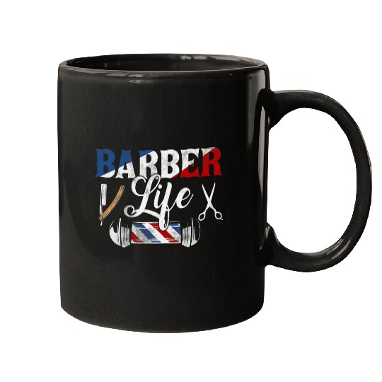 barberlife pole scissors blade 2shop hairstylist Mugs