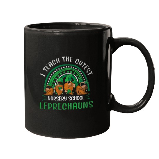 I Teach The Cutest nursesry School Leprechauns St Patricks Mugs