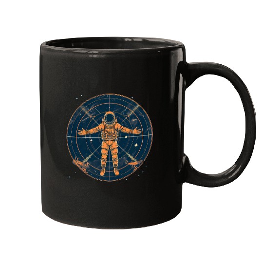 Vitruvian Astronaut Funny Leonardo Da Vinci Graphic 21 Mugs