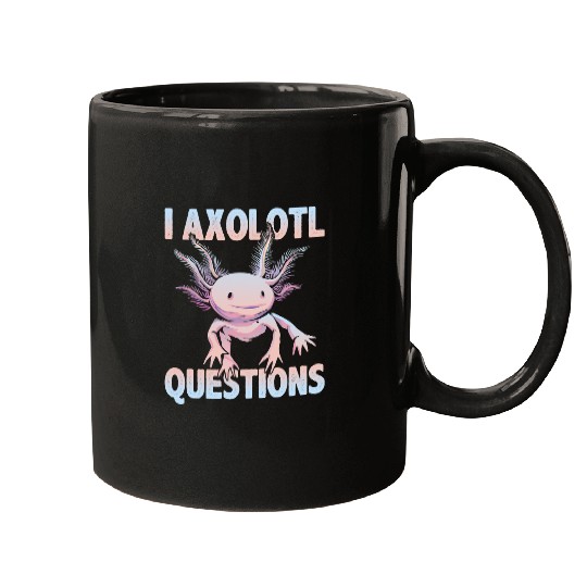 Axolotls Pet I Axalotl Questions Mexican Salamander Axalotl Kawaii Fish 2 Mugs