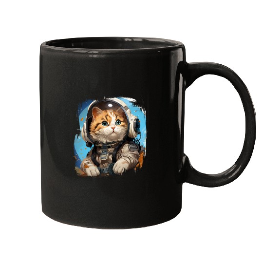 Scotch Fold Cat Astronaut Vbs 2T Mugs