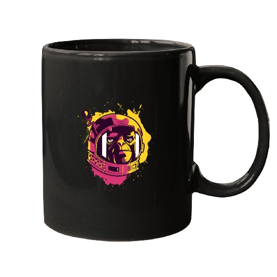 Astronaut Job Chimpanzee Astro Chimp Design Mugs