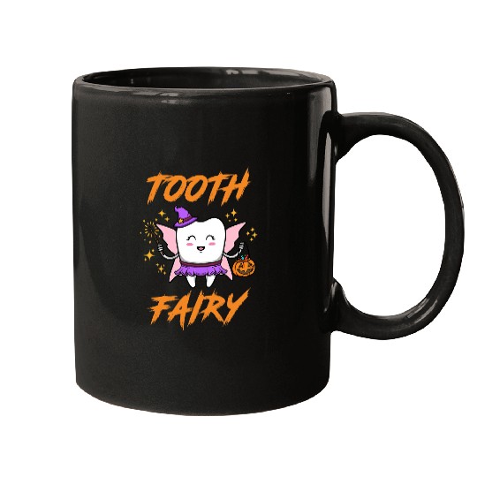 dentists Job Tooth Fairy Wearing Halloween Costume Cute Mugs