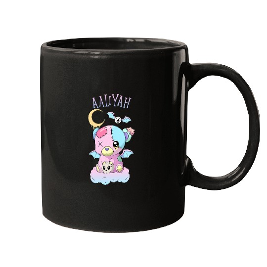 Bear Pet Aaliyah Halloween Creepy pastel goth kawaii teddy bear Mugs