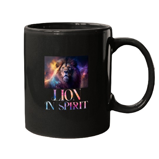 Lion Pet in Spirit AI Generated Design Men Women Youth 1 Mugs
