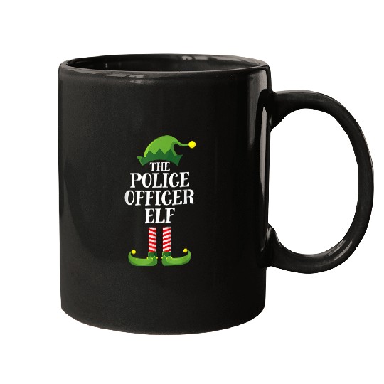 Police Job Im the Police Officer Elf Group Christmas Matching Family Mugs