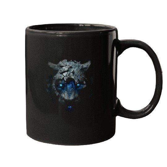 Lion Pet Fantasy Predatory Cat Art Blue Eyes Robot Animal Mugs