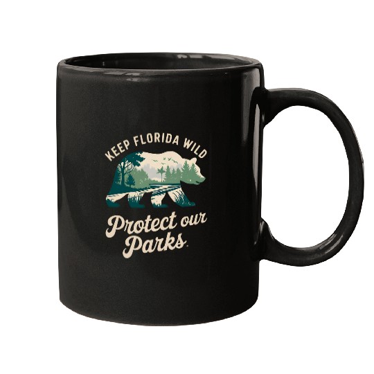 Bear Pet Keep Florida Wild Protect Our Parks bear 8 Mugs