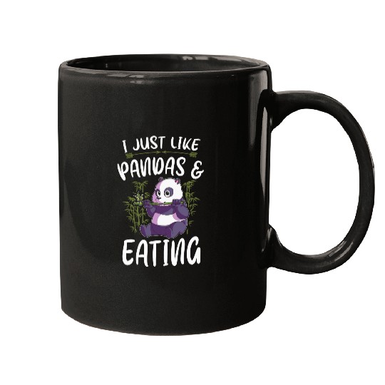 Panda Pet eating bamboo i just love pandas Mugs