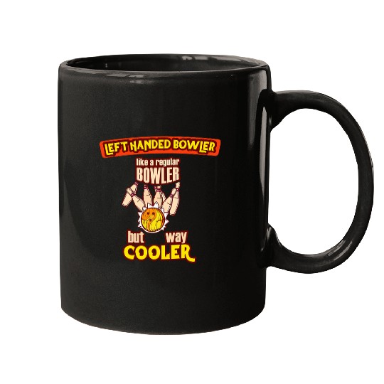Sport Bowling Lefthanded Bowler bowling skittles Leftie Lefty Mugs