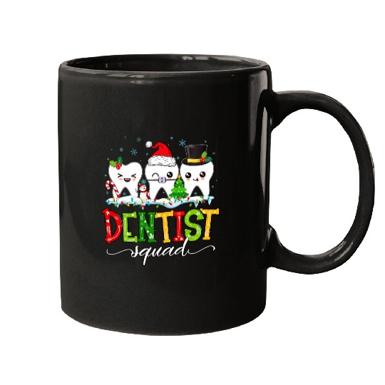 dentists Job Christmas Dental Squad Fall Santa dentists Mugs