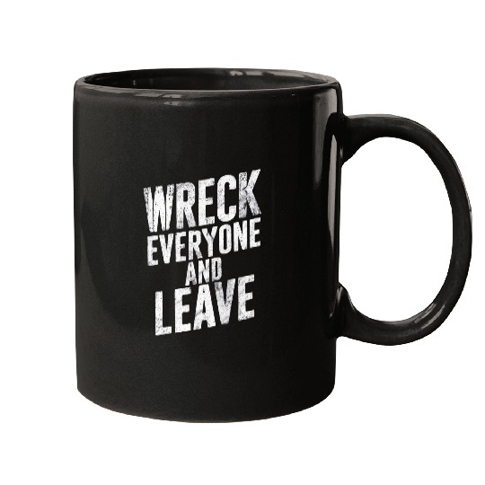 Sport Wrestling vintages Distressed Wreck Everyone and Leave Wrestling Match 1 Mugs