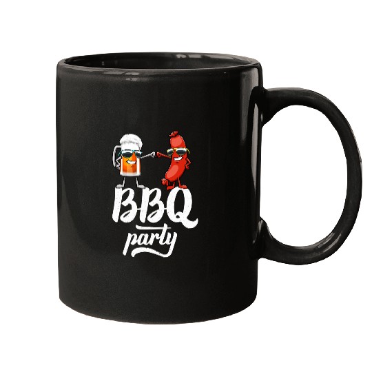 Beer Fun BBQ Party Hot Dogs Beer Women Foodie Sausage Love Mugs