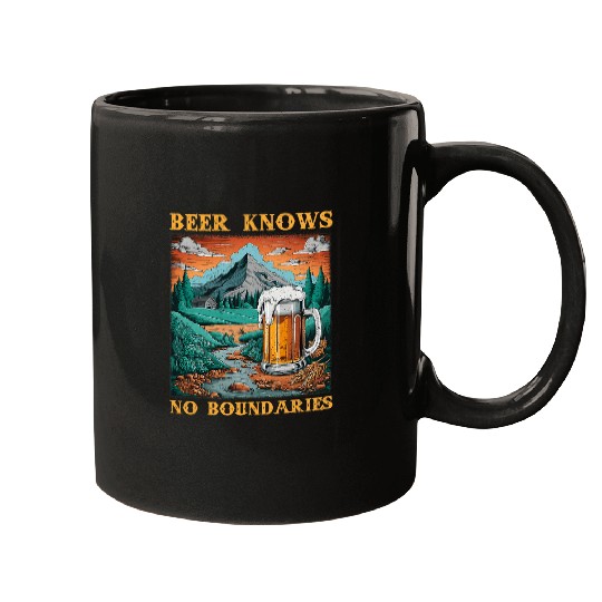 Beer Fun Beer Knows No Boundaries Oktoberfest Hops Barley Beer Mug Mugs