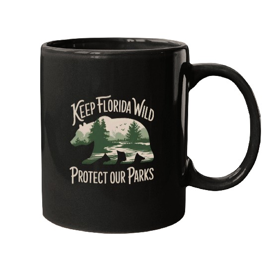 Bear Pet Keep Florida Wild Protect Our Parks bear Mugs