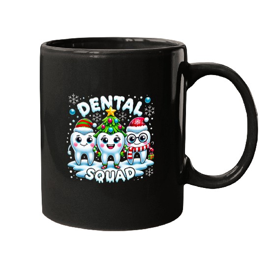 dentists Job Christmas Dental Squad Retro Christmas xmass Tooth dentistss Mugs