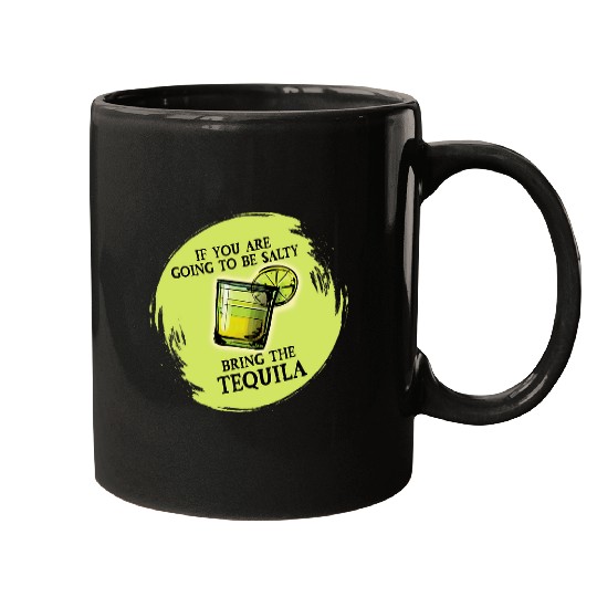 Beer Fun Tequila Alcoholic Funny Snarky Joke Green Yellow Design Mugs
