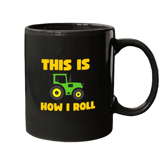 Tractor Fun This Is How I Roll Tractor Toddler Boys Kids 5T 4T 3T 2T Mugs